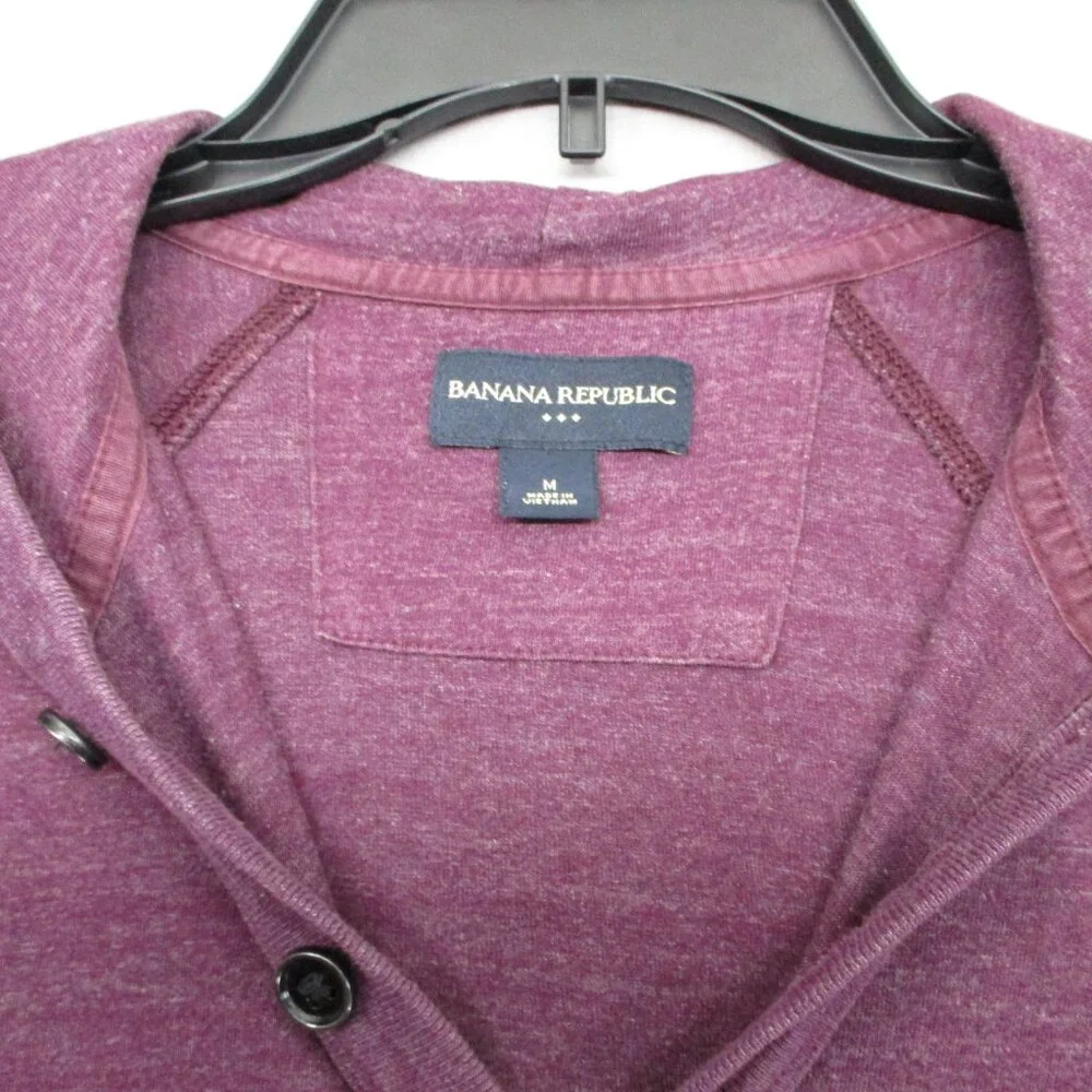 Banana‎ Republic Longsleeve Hoodie Shirt Burgundy Red Men Size | M